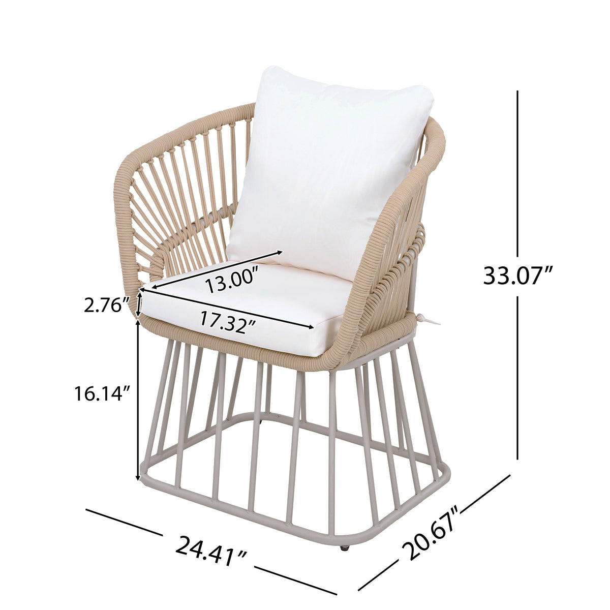 7-Piece Luxury Teak Outdoor Dining Set with Wicker Chairs & Cushions – Modern Patio Furniturens