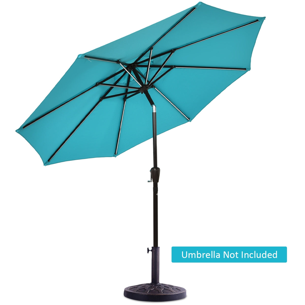 30-Lb. Heavy-Duty Outdoor Patio Umbrella Base, 18-In. Market Umbrella Stand for Patio, Deck and Backyard
