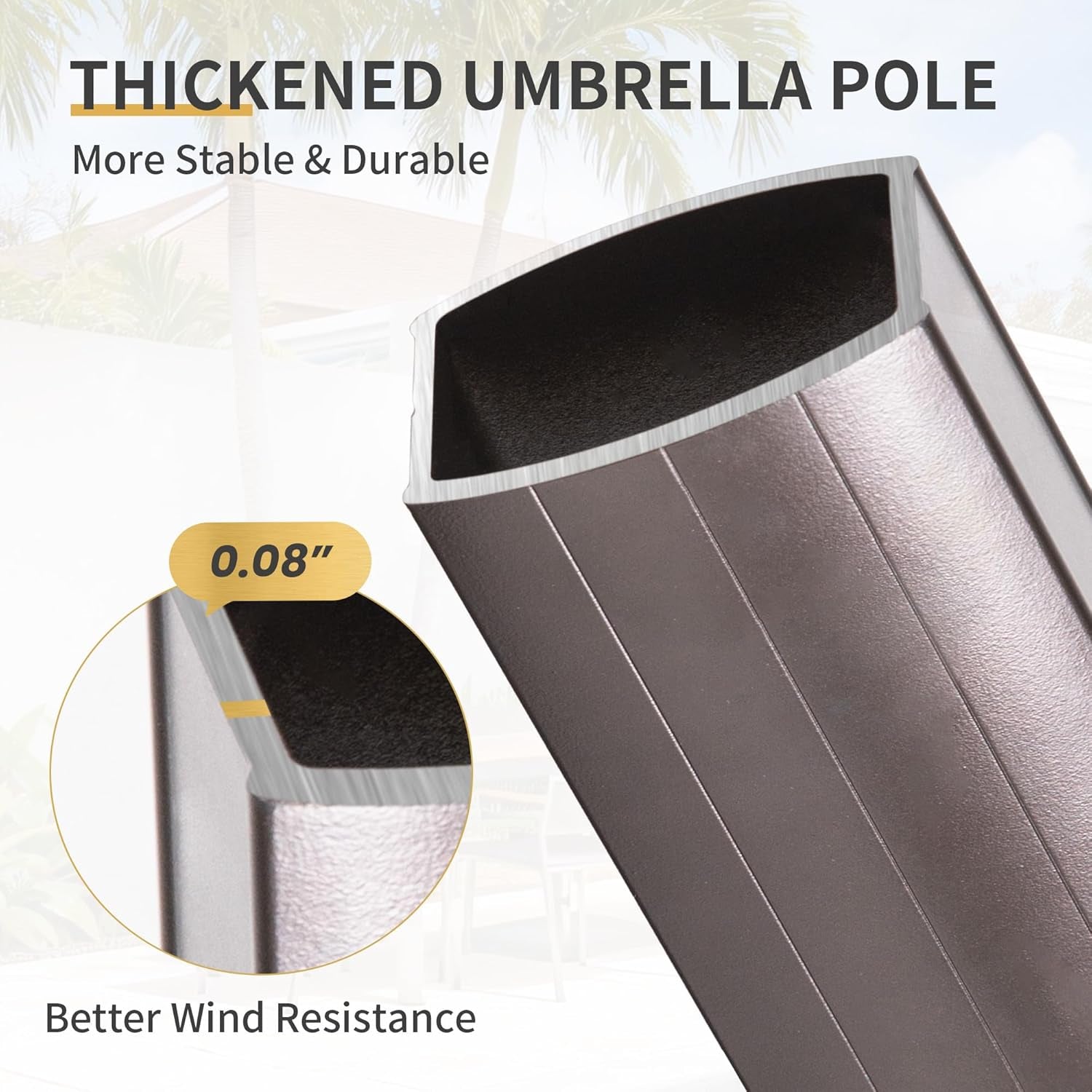 10 X 13 FT Cantilever Patio Umbrella with Base Included & Led Lights Outdoor Rectangle Offset Large Double Top Heavy Duty Umbrellas 360°Rotation for Pool Deck Backyard,Beige