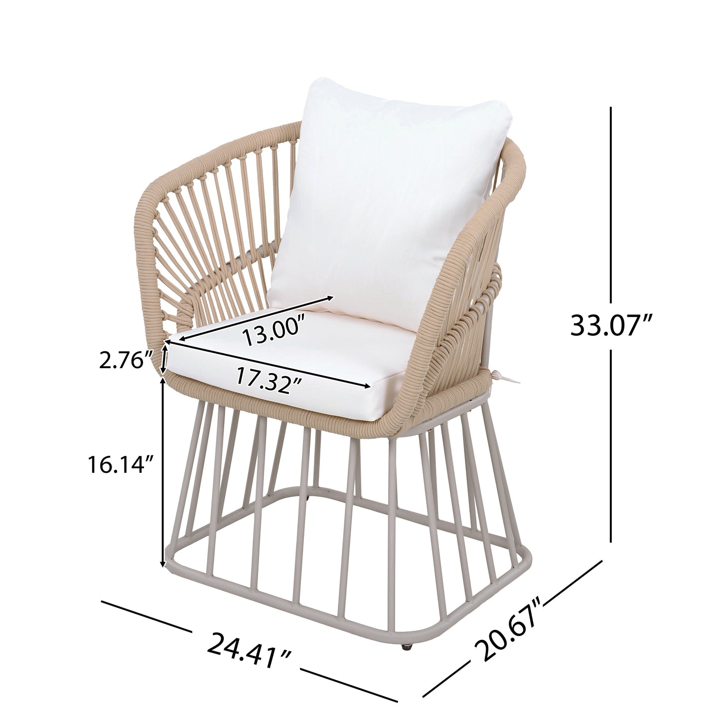 7-Piece Luxury Teak Outdoor Dining Set with Wicker Chairs & Cushions – Modern Patio Furniturens