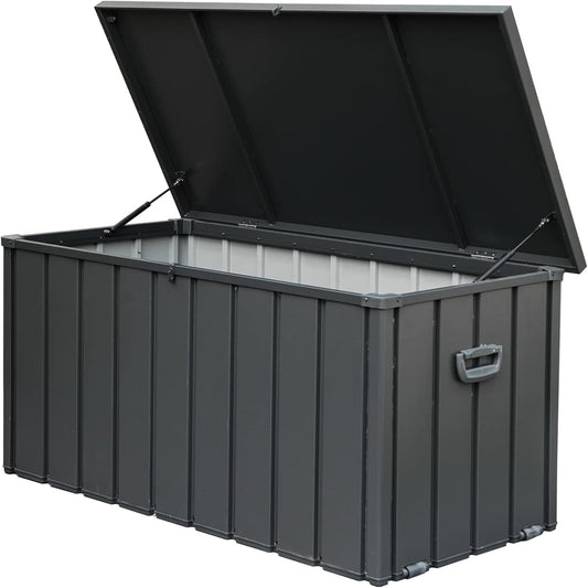 160 Gallon Outdoor Storage Deck Box Waterproof, Large Patio Storage Bin