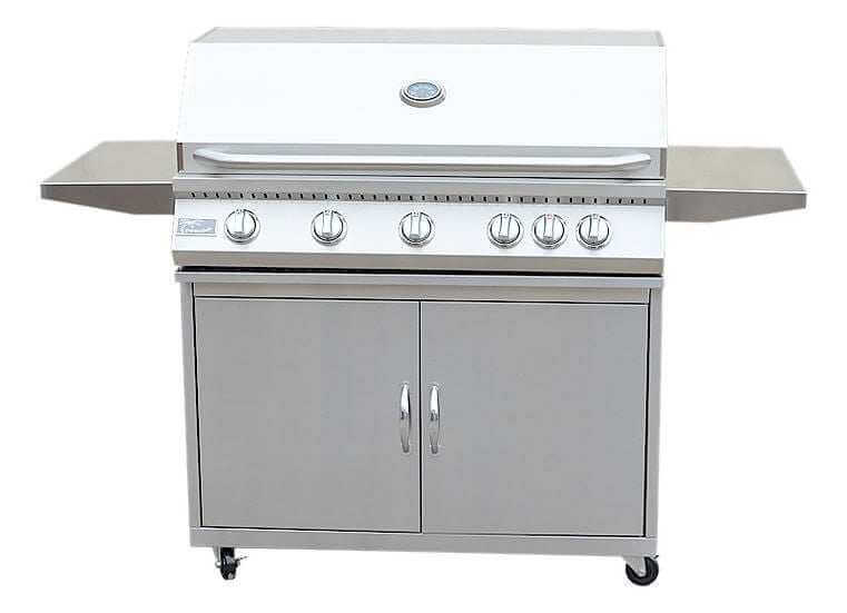 5 Burner 40" KOKOMO BBQ Grill with Cart & Locking Casters. Lifetime Warranty