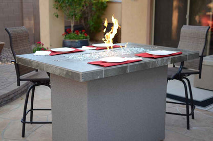 Entertainer 6-Ft. Outdoor Fire Pit Table with Fire Glass, LP/NG Compatible Gas Fire Pit for Patio, Deck and Backyard