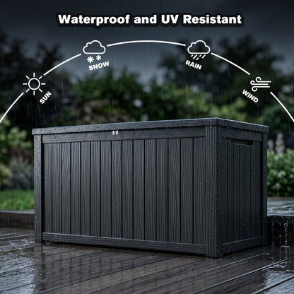 180 Gallon Large Outdoor Storage XXL Deck Box for Patio Furniture