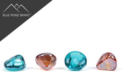 Fire Pit Glass Diamonds for Fire Pits (Blend, 10 Lb)