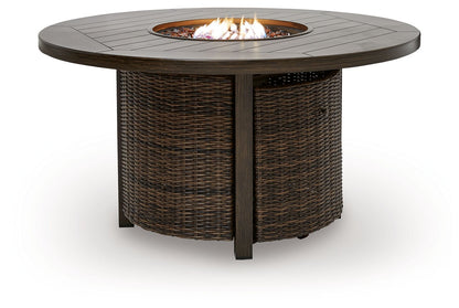 The Monterey Point 42" Fire Table: A Curated Round Gathering Hub in Deep Mocha
