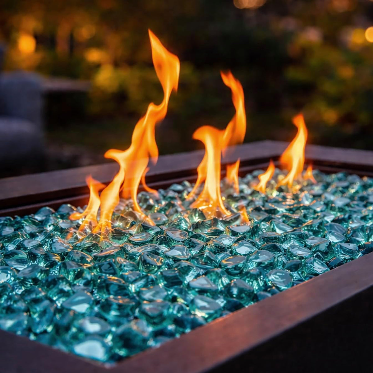 Fire Pit Glass Diamonds for Fire Pits (Blend, 10 Lb)