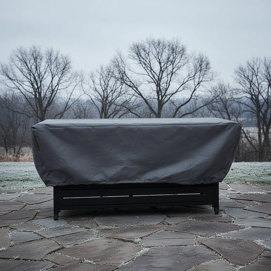 Fire Pit Cover Rectangle 59''Wx39''Dx12''H - Mercury