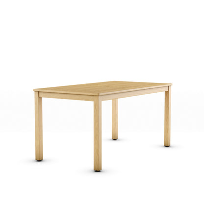 The Manhattan & Orlando Dining Collection: Hand-Finished Wood Table with Sophisticated Black Seating