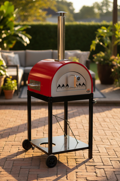 WPPO Traditional 25" Dual Fueled Pizza Oven With Gas Attachment-Wood and Gas Powered