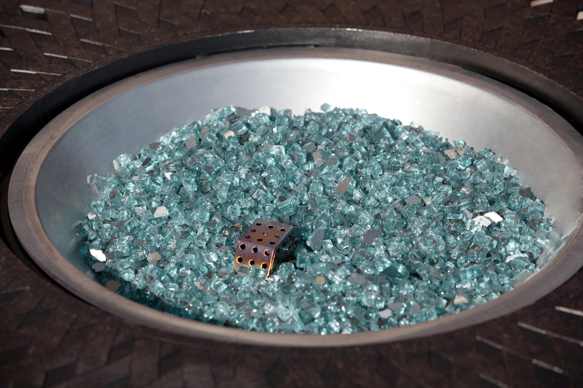Bahama Blue Reflective Fire Glass