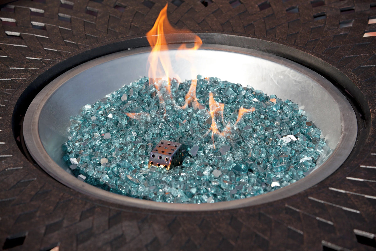 Bahama Blue Reflective Fire Glass