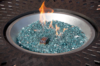 Bahama Blue Reflective Fire Glass