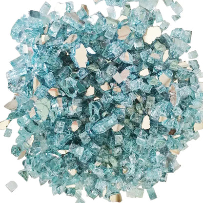 Bahama Blue Reflective Fire Glass