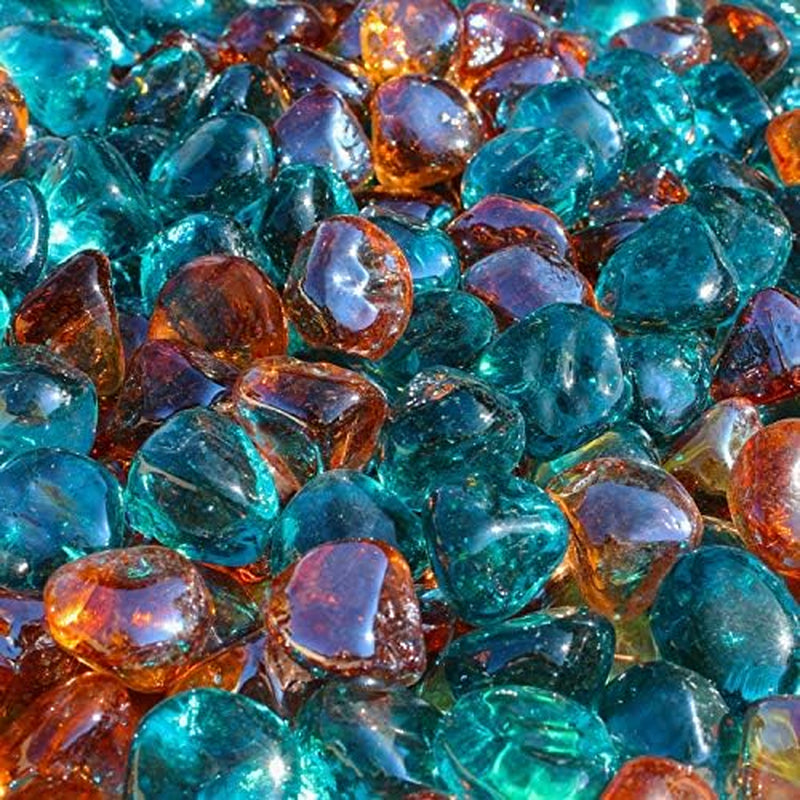 Fire Pit Glass Diamonds for Fire Pits (Blend, 10 Lb)