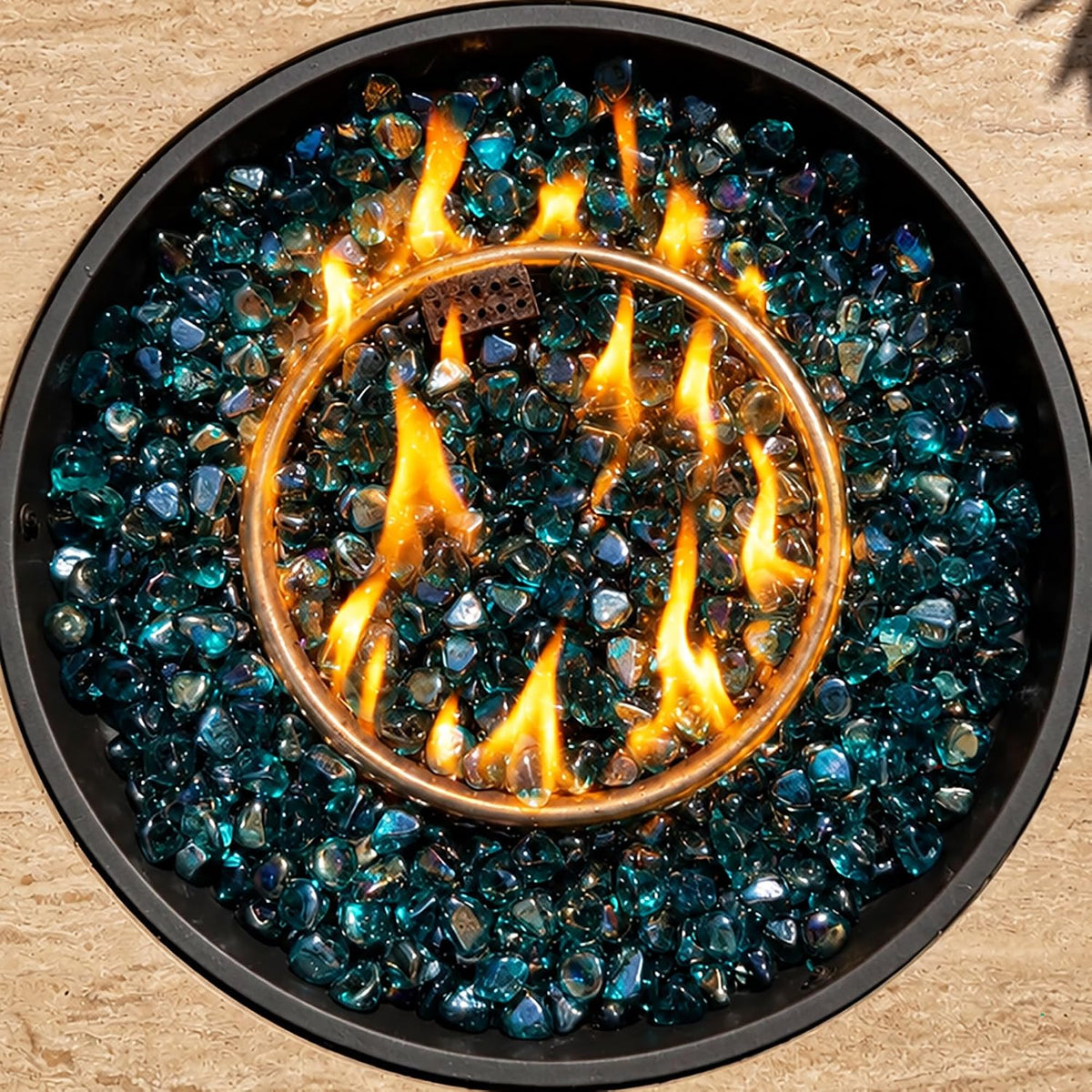 Fire Pit Glass Diamonds for Fire Pits (Blend, 10 Lb)