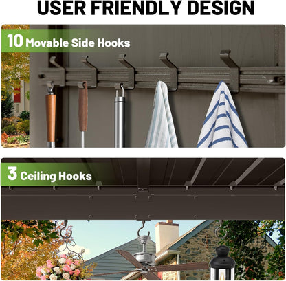 9X10FT Hardtop Grill Gazebo for Outdoor BBQs
