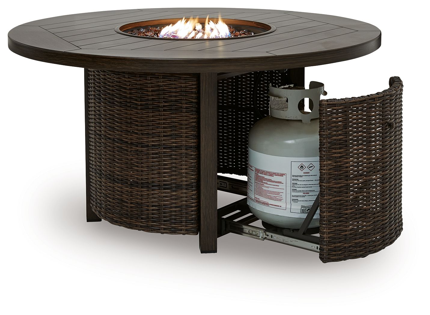 The Monterey Point 42" Fire Table: A Curated Round Gathering Hub in Deep Mocha