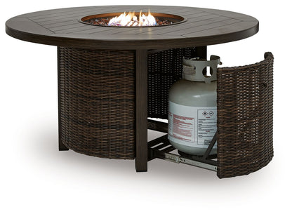The Monterey Point 42" Fire Table: A Curated Round Gathering Hub in Deep Mocha