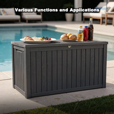 180 Gallon Large Outdoor Storage XXL Deck Box for Patio Furniture