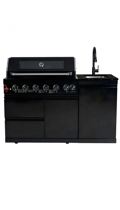 62.6 Inch 6-Burner Deluxe Stainless Steel Propane Gas Outdoor Kitchen Grill