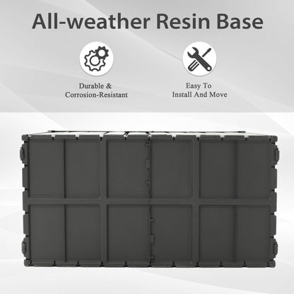 160 Gallon Outdoor Storage Deck Box Waterproof, Large Patio Storage Bin
