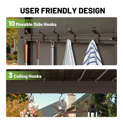 9’ x 10’ Alora Modern Slanted Hardtop Alloy Steel Grill Gazebo (SAK32687)