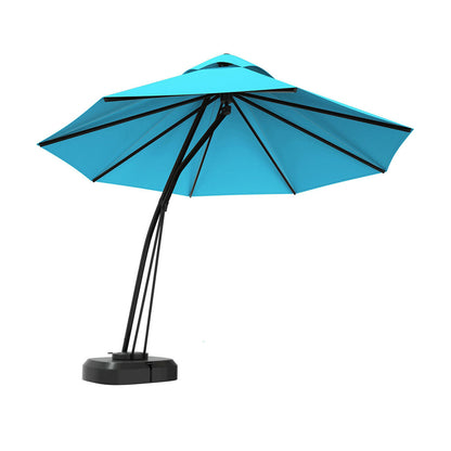 11' Grand Cantilever Umbrella – Premium 360° Rotating Sunshade with Integrated Wheeled Base