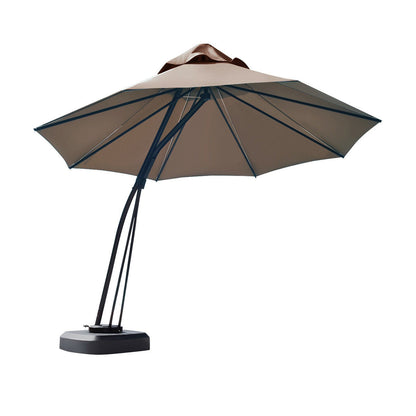 11' Grand Cantilever Umbrella – Premium 360° Rotating Sunshade with Integrated Wheeled Base