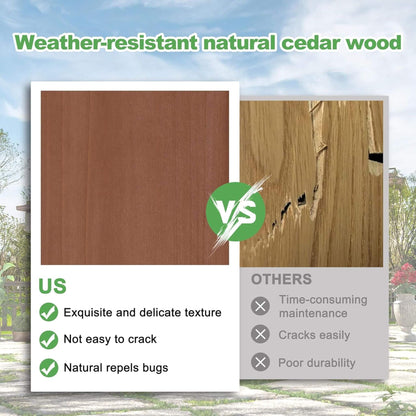 Alora Premium Outdoor Cedar Wood Pergola With Slatted Roof (SAK87024)