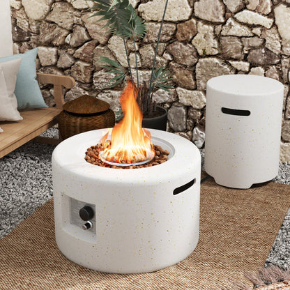 40K BTU Fire Pit Table Set with Hideaway Tank Holder
