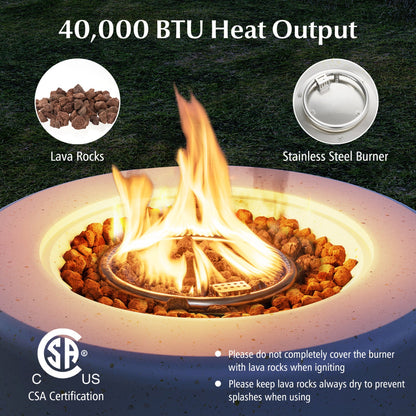 40K BTU Fire Pit Table Set with Hideaway Tank Holder